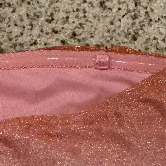 Zimmerman | Golden Metallic Bandeau Belted Swimsuit | Ombrè | Size: 8-10 - Picture 9 of 16